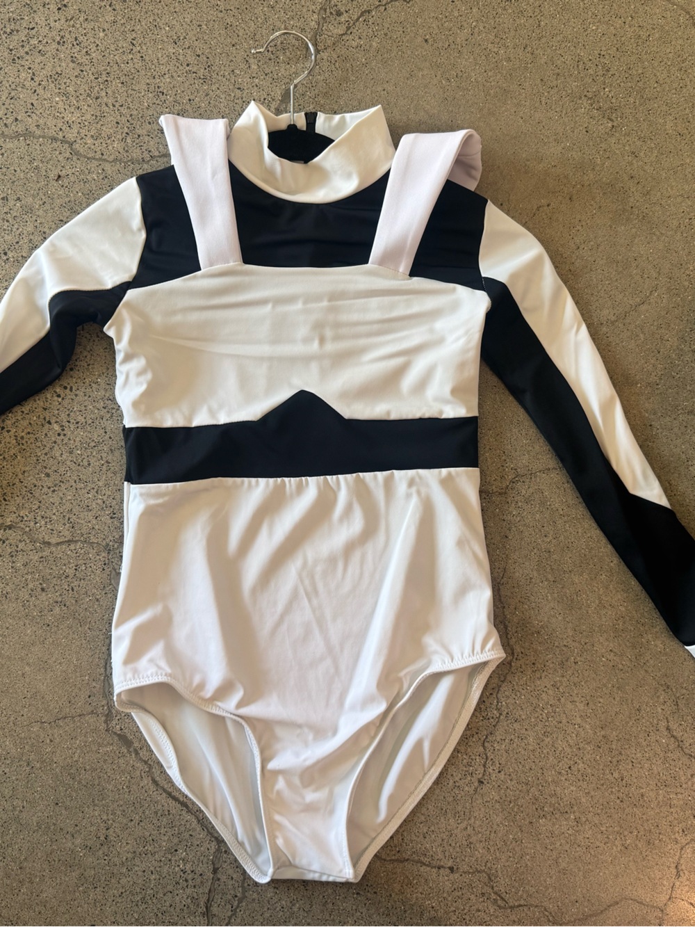 Weissman Black and White Two-Piece Stormtrooper Dance Costume w hair accessory
